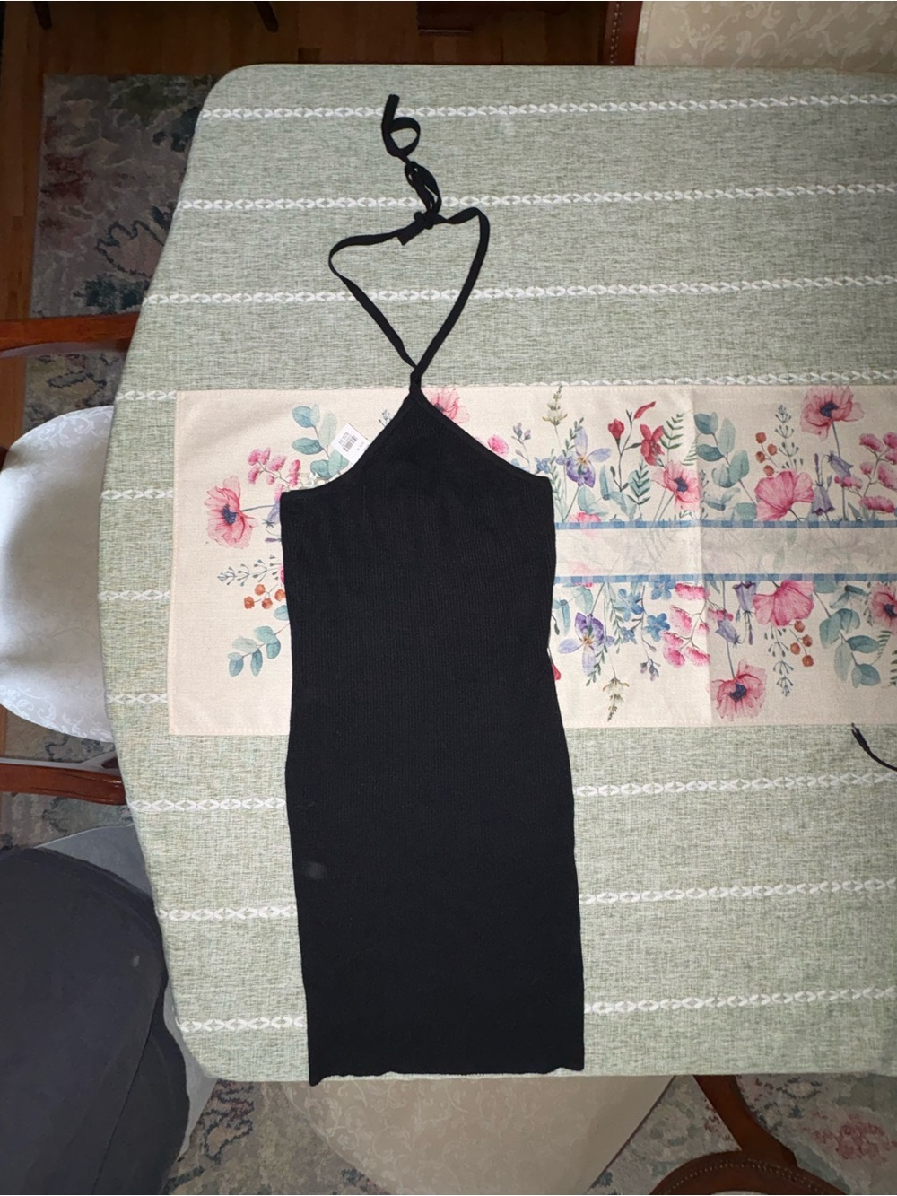 Tilly's Black Halter Ribbed Mini Dress